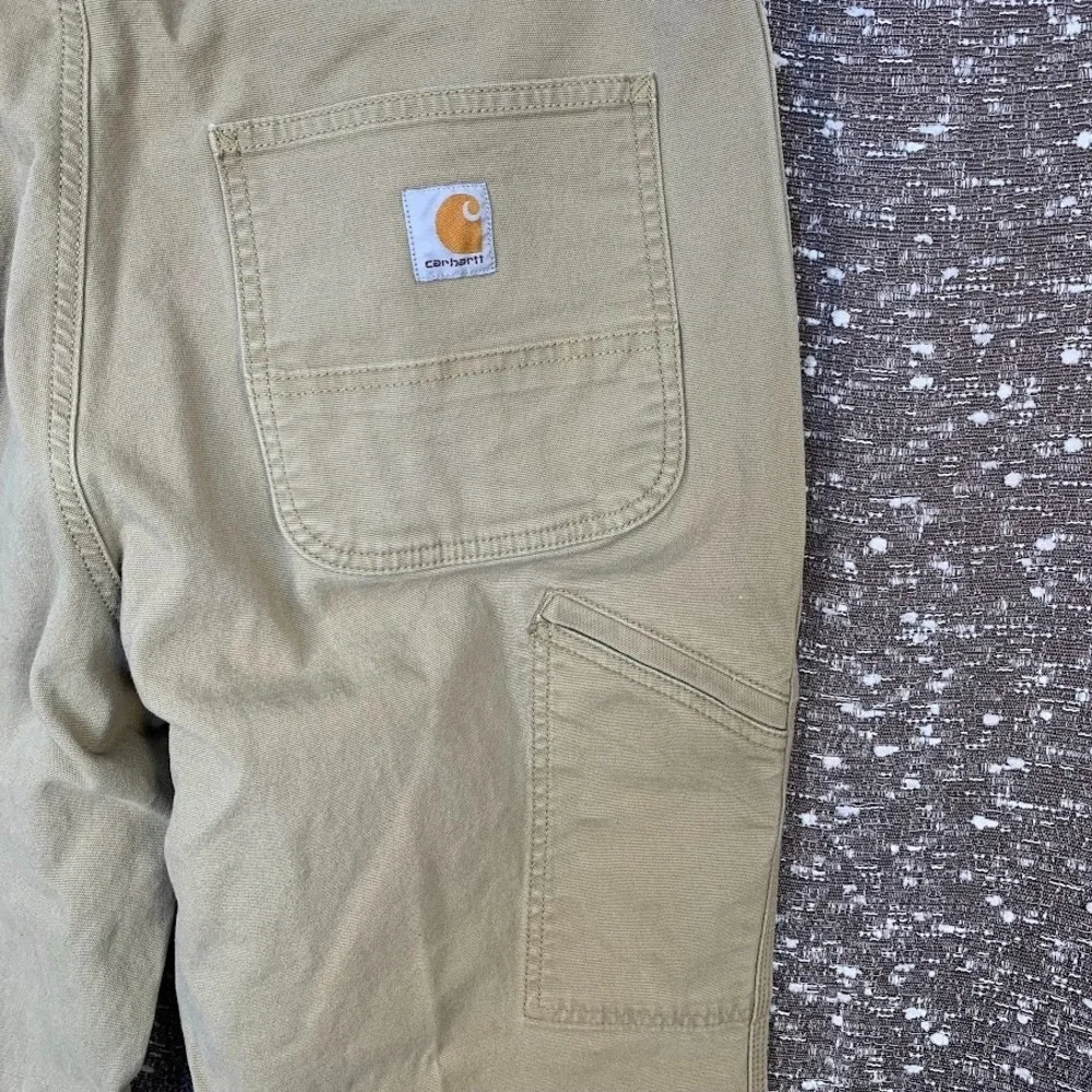 Carhartt Relaxed Straight Rigby Dungaree Tan Work Pants Carpenter Men's‎ 36x30